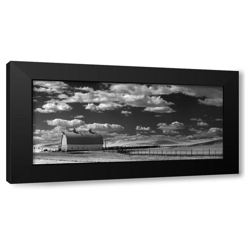 Potlach Barn Black Modern Wood Framed Art Print by Johnson, George