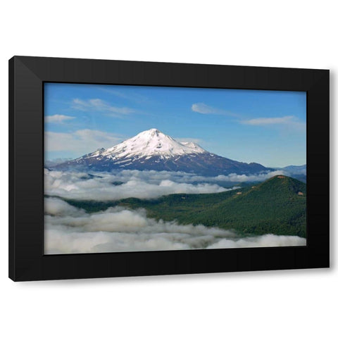 Mt. Shasta Black Modern Wood Framed Art Print by Kidd, Brian
