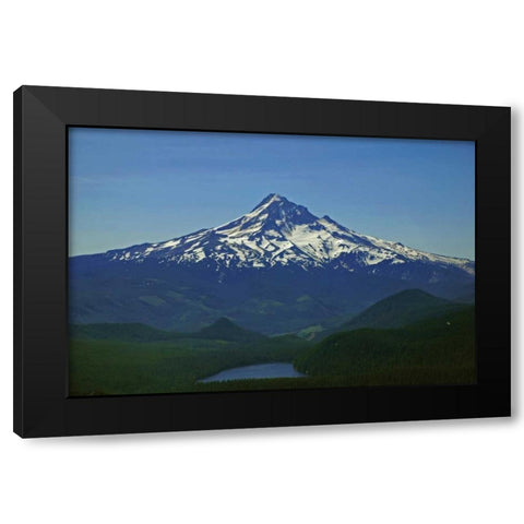 Mt. Hood Black Modern Wood Framed Art Print by Kidd, Brian