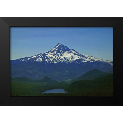 Mt. Hood Black Modern Wood Framed Art Print by Kidd, Brian