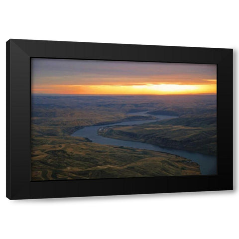 Snake River II Black Modern Wood Framed Art Print by Kidd, Brian