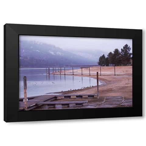 Sandpoint II Black Modern Wood Framed Art Print with Double Matting by Kidd, Brian