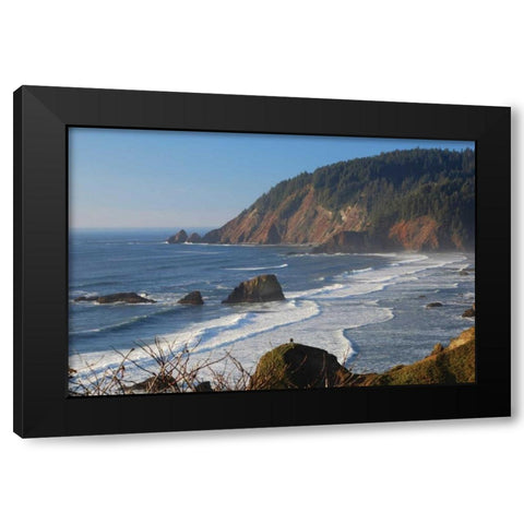Ecola Afternoon II Black Modern Wood Framed Art Print with Double Matting by Kidd, Brian