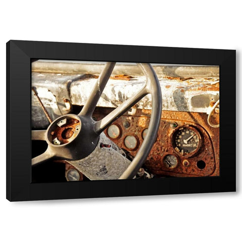 Old Bus II Black Modern Wood Framed Art Print with Double Matting by Kidd, Brian