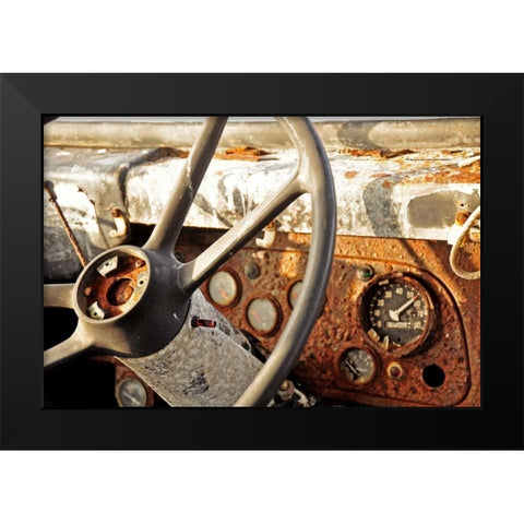 Old Bus II Black Modern Wood Framed Art Print by Kidd, Brian