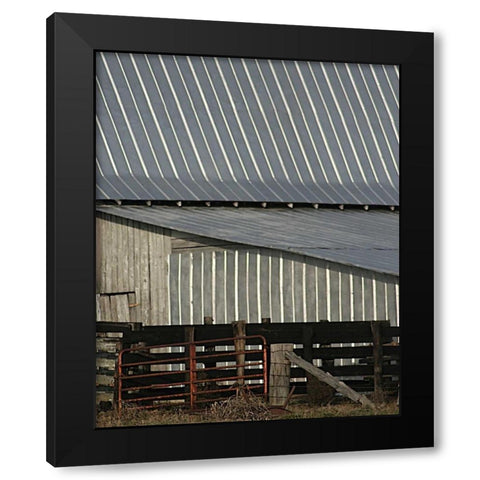 Big Barn I Black Modern Wood Framed Art Print with Double Matting by Larson, Scott