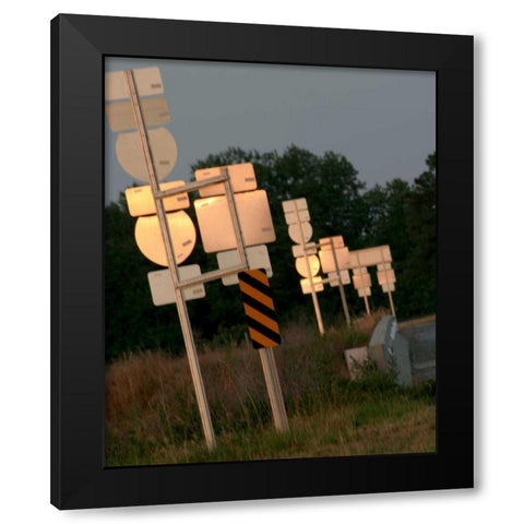 Country Signs I Black Modern Wood Framed Art Print by Larson, Scott