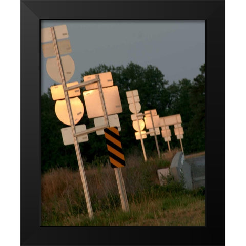 Country Signs I Black Modern Wood Framed Art Print by Larson, Scott