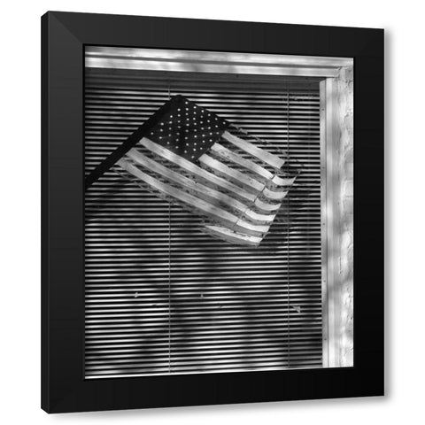 Window Flag II Black Modern Wood Framed Art Print by Larson, Scott
