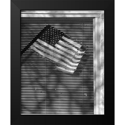 Window Flag II Black Modern Wood Framed Art Print by Larson, Scott