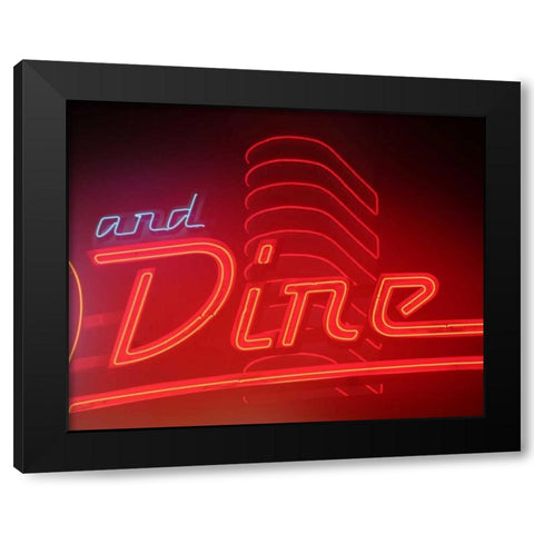 Dine Out I Black Modern Wood Framed Art Print by Larson, Scott