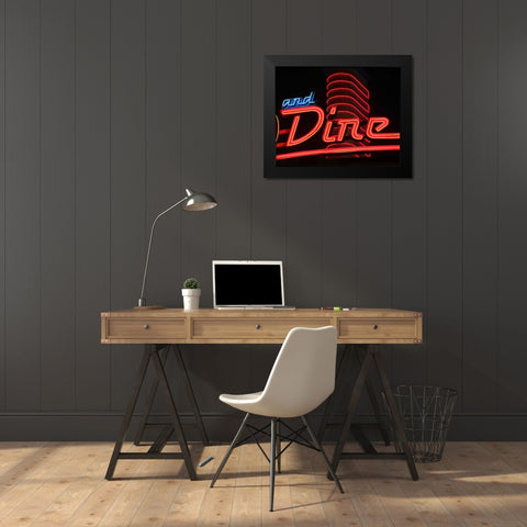 Dine Out II Black Modern Wood Framed Art Print by Larson, Scott