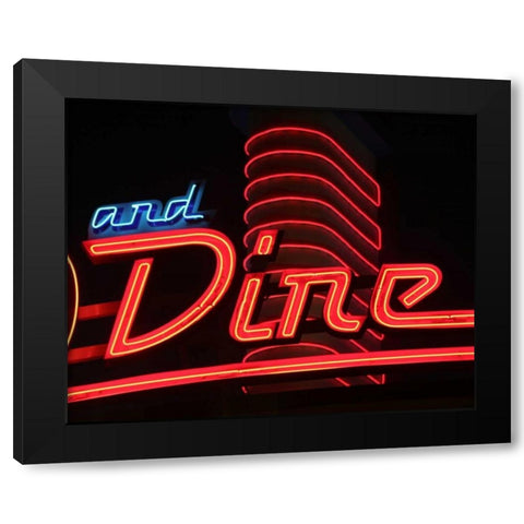 Dine Out II Black Modern Wood Framed Art Print by Larson, Scott