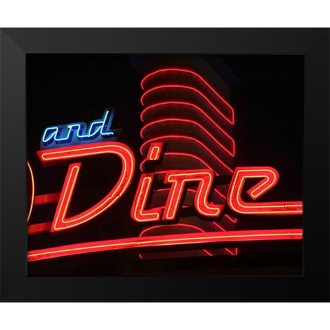 Dine Out II Black Modern Wood Framed Art Print by Larson, Scott