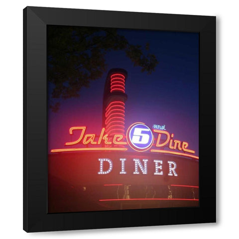 Dine Out III Black Modern Wood Framed Art Print by Larson, Scott