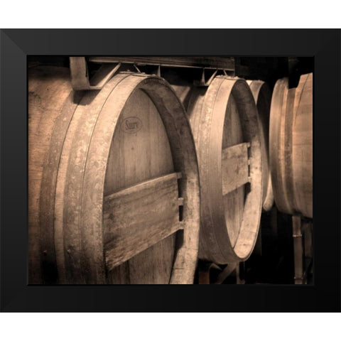 Winery V Black Modern Wood Framed Art Print by Larson, Scott