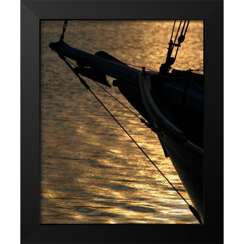 Sunset Sail I Black Modern Wood Framed Art Print by Larson, Scott