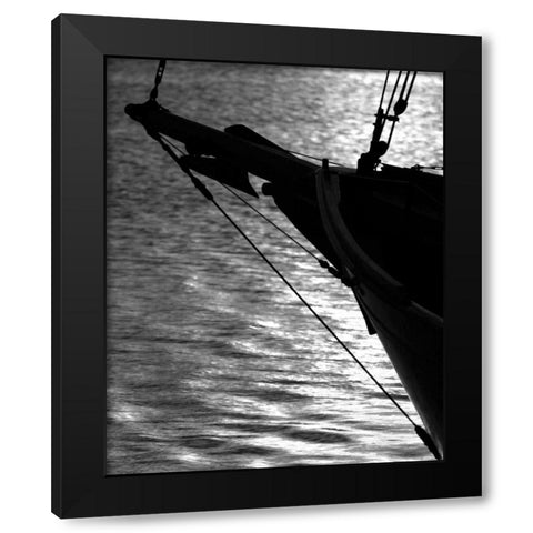 Sunset Sail II Black Modern Wood Framed Art Print by Larson, Scott