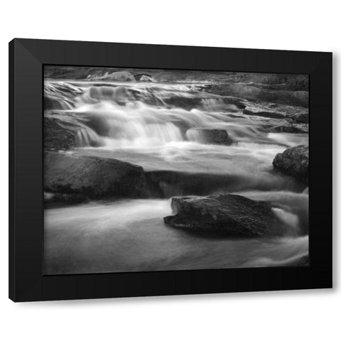 Moving Water I Black Modern Wood Framed Art Print with Double Matting by Larson, Scott