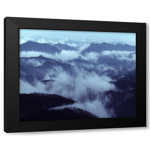 Smokey Mountains I Black Modern Wood Framed Art Print by Larson, Scott