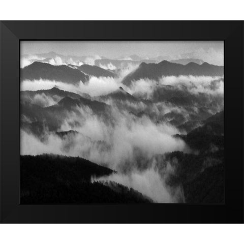 Smokey Mountains II Black Modern Wood Framed Art Print by Larson, Scott