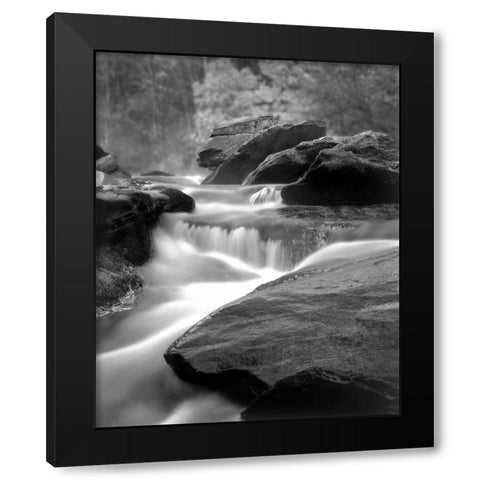 Moving Water IV Black Modern Wood Framed Art Print with Double Matting by Larson, Scott