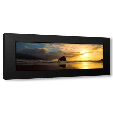 Pacific City I Black Modern Wood Framed Art Print with Double Matting by Leahy, Ike