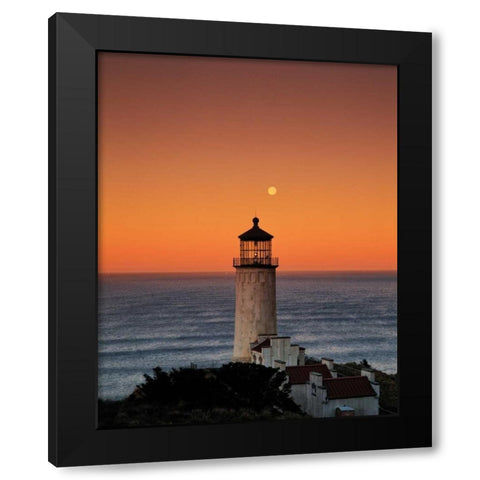 North Head Lighthouse Black Modern Wood Framed Art Print by Leahy, Ike
