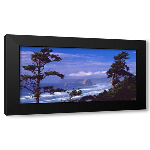 Cannon Beach XI Black Modern Wood Framed Art Print with Double Matting by Leahy, Ike