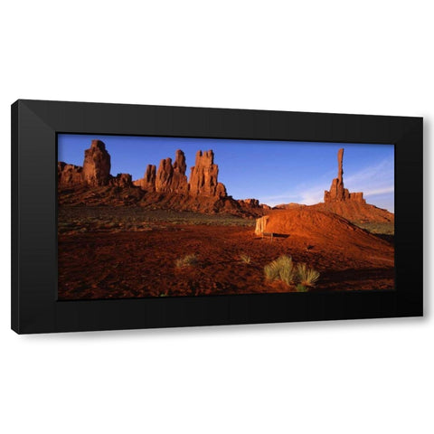 Monument Valley I Black Modern Wood Framed Art Print with Double Matting by Leahy, Ike