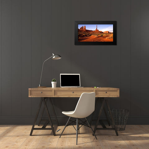 Monument Valley II Black Modern Wood Framed Art Print by Leahy, Ike