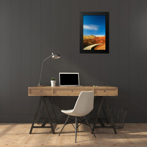 Painted Hills Black Modern Wood Framed Art Print by Leahy, Ike