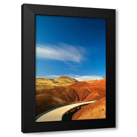 Painted Hills Black Modern Wood Framed Art Print by Leahy, Ike