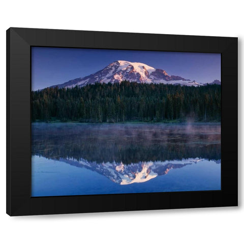 Mt. Rainier I Black Modern Wood Framed Art Print with Double Matting by Leahy, Ike