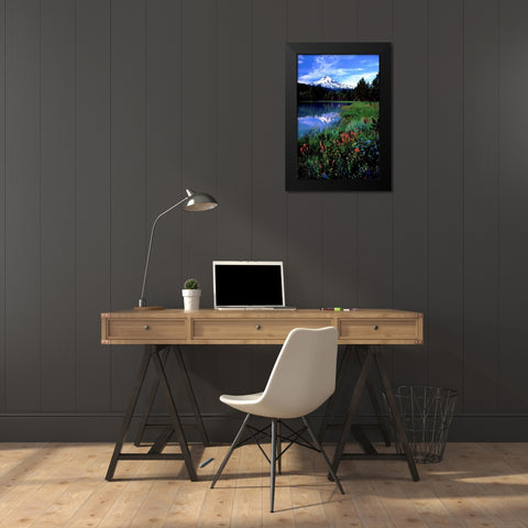 Mt. Hood III Black Modern Wood Framed Art Print by Leahy, Ike