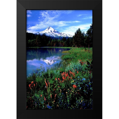 Mt. Hood III Black Modern Wood Framed Art Print by Leahy, Ike