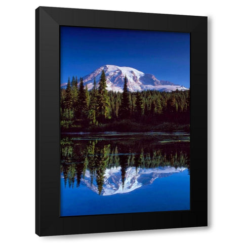 Mt. Rainier III Black Modern Wood Framed Art Print by Leahy, Ike
