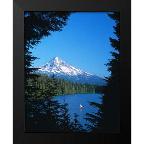 Mt. Hood VI Black Modern Wood Framed Art Print by Leahy, Ike