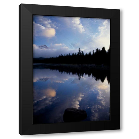 Mt. Hood VIII Black Modern Wood Framed Art Print with Double Matting by Leahy, Ike