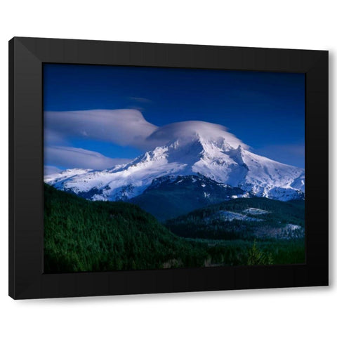 Mt. Hood XII Black Modern Wood Framed Art Print with Double Matting by Leahy, Ike