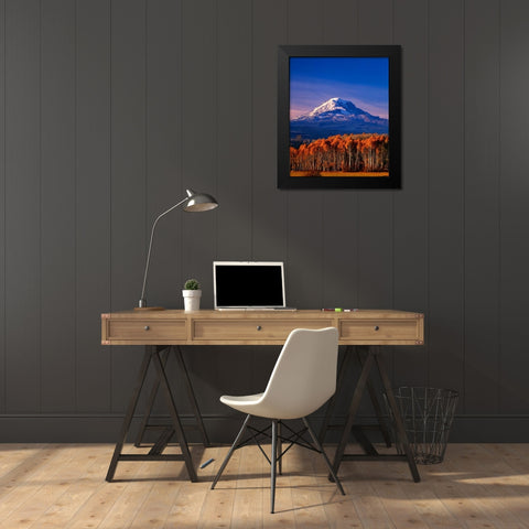 Mt. Adams III Black Modern Wood Framed Art Print by Leahy, Ike