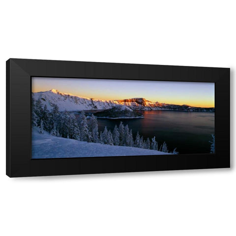 Crater Lake II Black Modern Wood Framed Art Print by Leahy, Ike