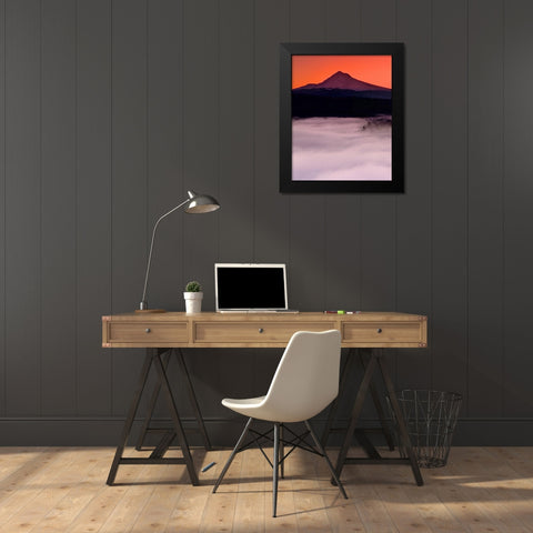 Mt. Hood XX Black Modern Wood Framed Art Print by Leahy, Ike