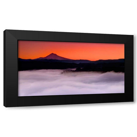 Mt. Hood XXIV Black Modern Wood Framed Art Print with Double Matting by Leahy, Ike