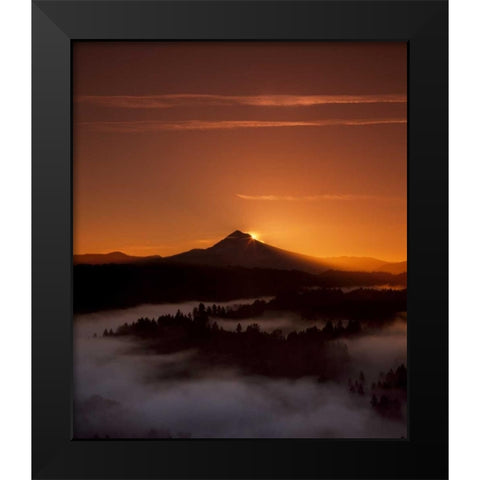 Mt. Hood XXVI Black Modern Wood Framed Art Print by Leahy, Ike