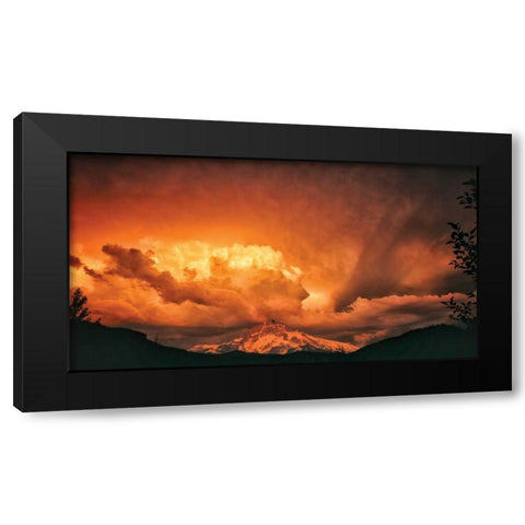 Mt. Hood XXXI Black Modern Wood Framed Art Print with Double Matting by Leahy, Ike