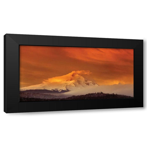 Mt. Hood XXXII Black Modern Wood Framed Art Print with Double Matting by Leahy, Ike