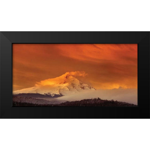 Mt. Hood XXXII Black Modern Wood Framed Art Print by Leahy, Ike