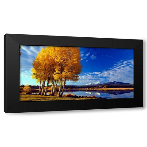 Sisters in Autumn I Black Modern Wood Framed Art Print by Leahy, Ike