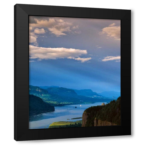 Columbia River Gorge VIII Black Modern Wood Framed Art Print with Double Matting by Leahy, Ike